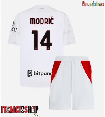 AC Milan Luka Modric #14 Seconda Maglia Bambino 2026-27 Manica Corta (+ Pantaloni corti)